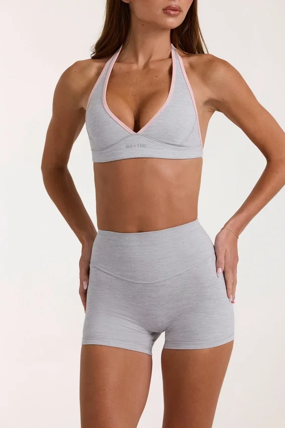 Soft Active minishorts i gråmelerat Soft Active minishorts i gråmelerat