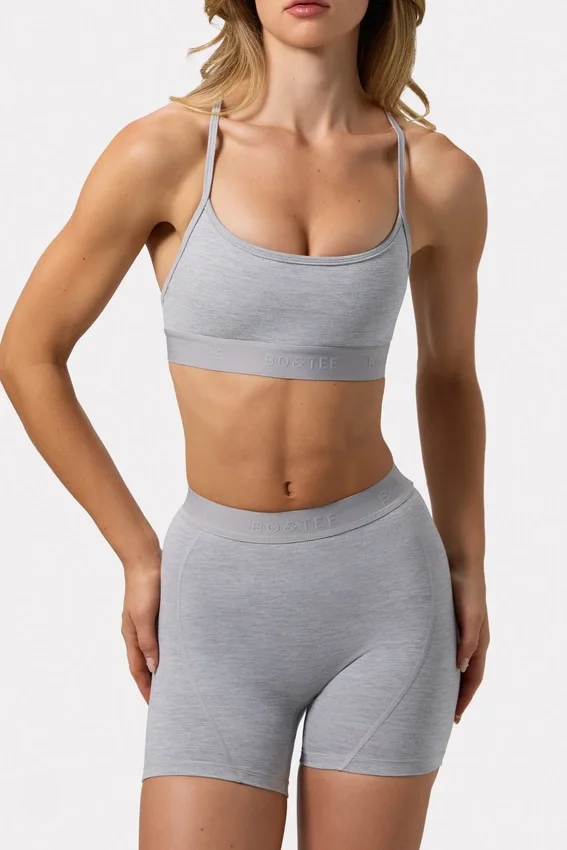 Soft Active minishorts i gråmelerat Soft Active minishorts i gråmelerat