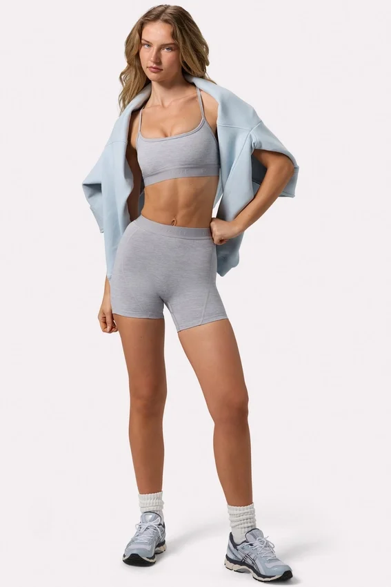 Soft Active minishorts i gråmelerat Soft Active minishorts i gråmelerat