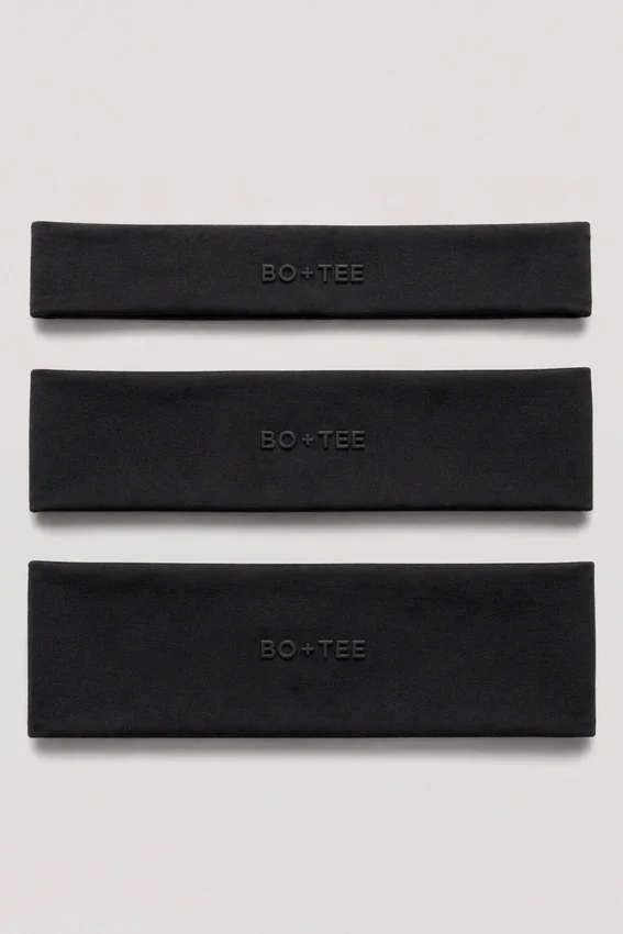 Soft Active-pannband, 3-pack i svart Soft Active-pannband, 3-pack i svart