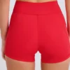 Soft Active Pocket V-Waist Mini Shorts i Strawberry Red Soft Active Pocket V-Waist Mini Shorts i Strawberry Red