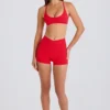 Soft Active Pocket V-Waist Mini Shorts i Strawberry Red Soft Active Pocket V-Waist Mini Shorts i Strawberry Red