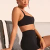 Soft Active-sport-BH med kontrastkant i svart Soft Active-sport-BH med kontrastkant i svart