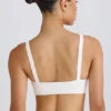 Soft Active-sport-BH med kontrastkant i vitt Soft Active-sport-BH med kontrastkant i vitt