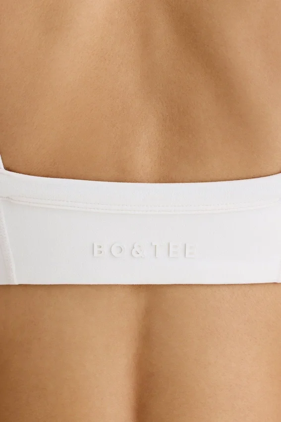 Soft Active-sport-BH med kontrastkant i vitt Soft Active-sport-BH med kontrastkant i vitt