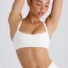 Soft Active-sport-BH med kontrastkant i vitt Soft Active-sport-BH med kontrastkant i vitt