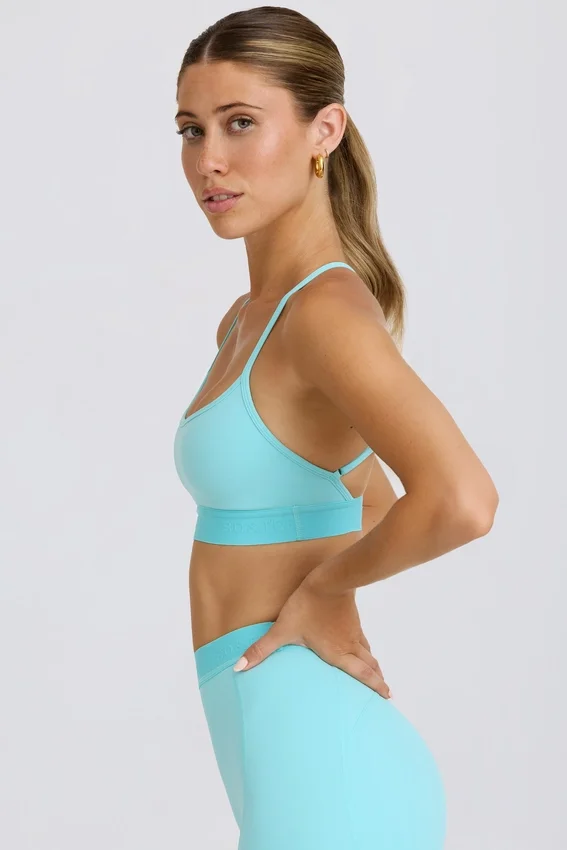 Soft Active-sport-BH med korsad rygg i aqua Soft Active-sport-BH med korsad rygg i aqua