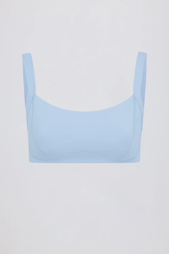 Soft Active-sport-BH med sömdetaljer i färgen Sky Soft Active-sport-BH med sömdetaljer i färgen Sky