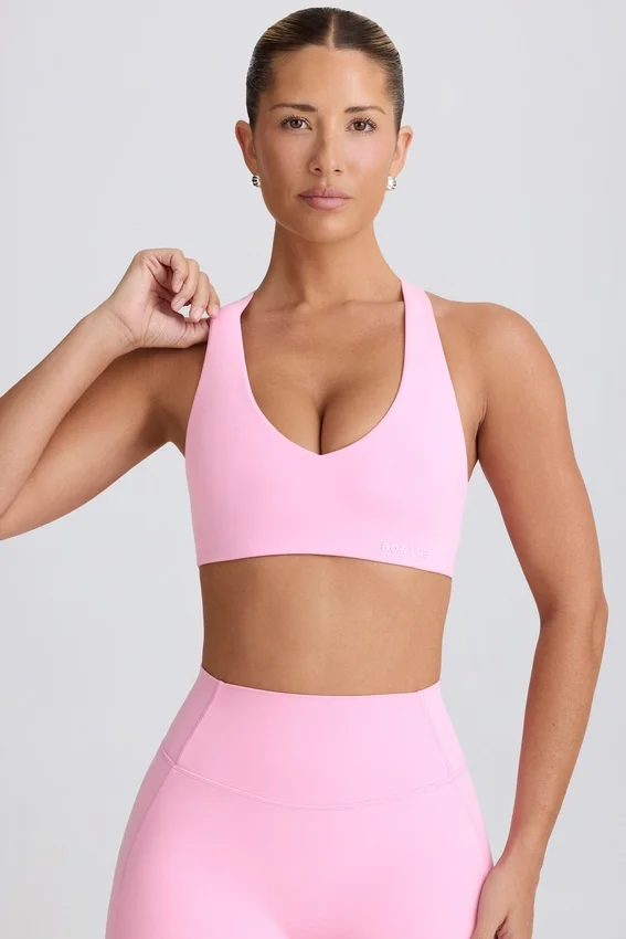 Soft Active sport-BH med V-ringning i babyrosa Soft Active sport-BH med V-ringning i babyrosa