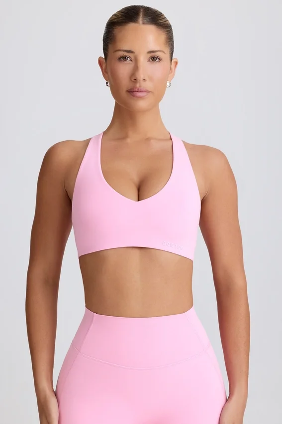 Soft Active sport-BH med V-ringning i babyrosa Soft Active sport-BH med V-ringning i babyrosa