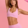 Soft Active sport-BH med V-ringning i dammrosa Soft Active sport-BH med V-ringning i dammrosa