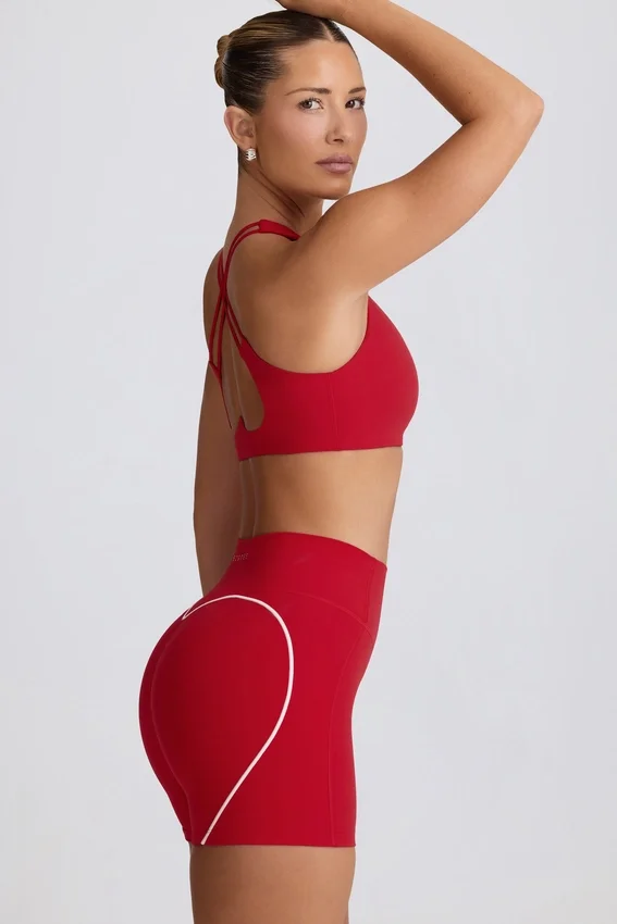 Soft Active sport-BH med V-ringning i Hot Red Soft Active sport-BH med V-ringning i Hot Red