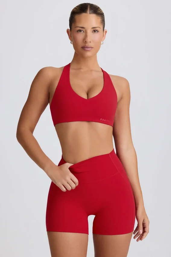 Soft Active sport-BH med V-ringning i Hot Red Soft Active sport-BH med V-ringning i Hot Red