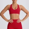 Soft Active sport-BH med V-ringning i Hot Red Soft Active sport-BH med V-ringning i Hot Red