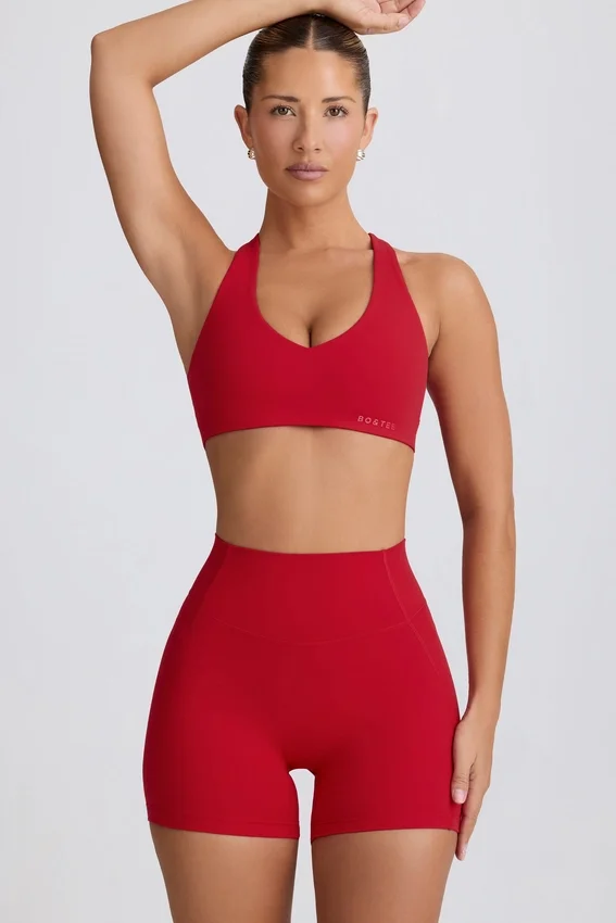 Soft Active sport-BH med V-ringning i Hot Red Soft Active sport-BH med V-ringning i Hot Red