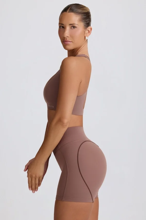 Soft Active sport-BH med V-ringning i Mocha Soft Active sport-BH med V-ringning i Mocha
