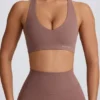 Soft Active sport-BH med V-ringning i Mocha Soft Active sport-BH med V-ringning i Mocha