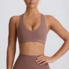 Soft Active sport-BH med V-ringning i Mocha Soft Active sport-BH med V-ringning i Mocha