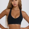 Soft Active sport-BH med V-ringning i svart Soft Active sport-BH med V-ringning i svart