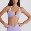Soft Active sport-BH med vridet framsida och halterneck i lila Soft Active sport-BH med vridet framsida och halterneck i lila