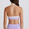 Soft Active sport-BH med vridet framsida och halterneck i lila Soft Active sport-BH med vridet framsida och halterneck i lila