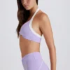 Soft Active sport-BH med vridet framsida och halterneck i lila Soft Active sport-BH med vridet framsida och halterneck i lila