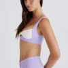 Soft Active sport-BH med vridet framstycke i lila Soft Active sport-BH med vridet framstycke i lila