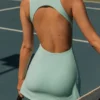 Soft Active-tennisklänning med öppen rygg i färgen Aqua Soft Active-tennisklänning med öppen rygg i färgen Aqua