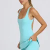 Soft Active-tennisklänning med öppen rygg i färgen Aqua Soft Active-tennisklänning med öppen rygg i färgen Aqua
