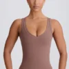 Soft Active V-ringad linne i mocha Soft Active V-ringad linne i mocha
