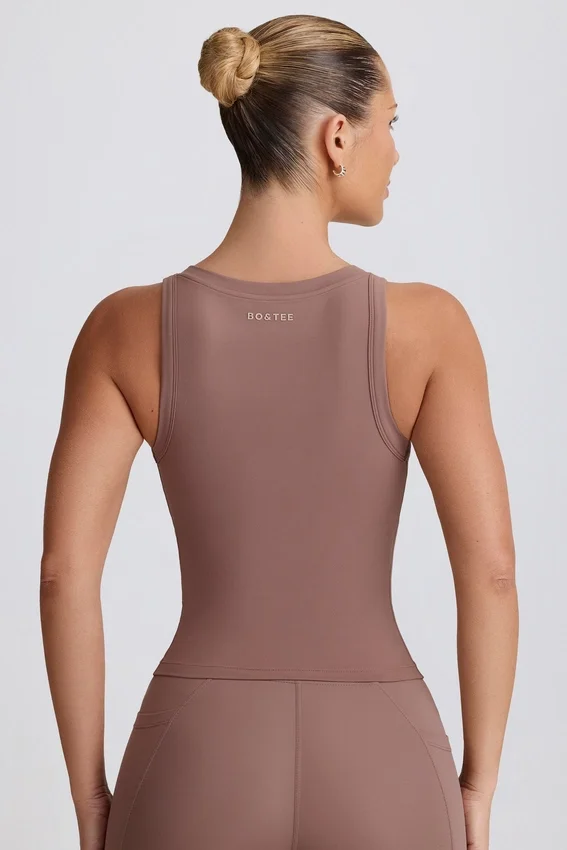 Soft Active V-ringad linne i mocha Soft Active V-ringad linne i mocha