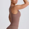 Soft Active V-ringad linne i mocha Soft Active V-ringad linne i mocha