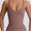 Soft Active V-ringad linne i mocha Soft Active V-ringad linne i mocha