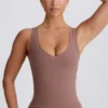 Soft Active V-ringad linne i mocha Soft Active V-ringad linne i mocha
