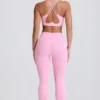 Soft Active V-Waist Pocket Flared Leggings i Baby Pink Soft Active V-Waist Pocket Flared Leggings i Baby Pink