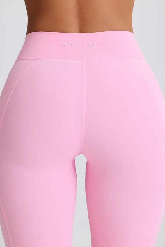 Soft Active V-Waist Pocket Flared Leggings i Baby Pink Soft Active V-Waist Pocket Flared Leggings i Baby Pink