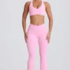 Soft Active V-Waist Pocket Flared Leggings i Baby Pink Soft Active V-Waist Pocket Flared Leggings i Baby Pink