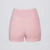 Soft Active Wrapover Contrast Mini Shorts i Powder Pink Soft Active Wrapover Contrast Mini Shorts i Powder Pink