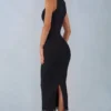 Sorelle Modal Lace-Trim Midaxi-klänning i svart Sorelle Modal Lace-Trim Midaxi-klänning i svart