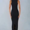Sorelle Modal Lace-Trim Midaxi-klänning i svart Sorelle Modal Lace-Trim Midaxi-klänning i svart