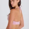 Sport-BH med rund halsringning och halterneck i mauve Sport-BH med rund halsringning och halterneck i mauve