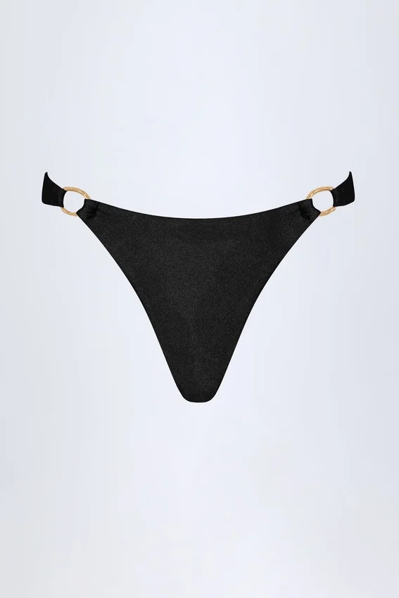St Barts stringbikinibyxor med metalldetaljer i svart St Barts stringbikinibyxor med metalldetaljer i svart