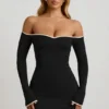 Stasia Modal Off-Shoulder A-Line Miniklänning i svart Stasia Modal Off-Shoulder A-Line Miniklänning i svart