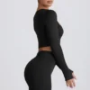 Super Sculpt sömlös kortärmad topp i svart Super Sculpt sömlös kortärmad topp i svart