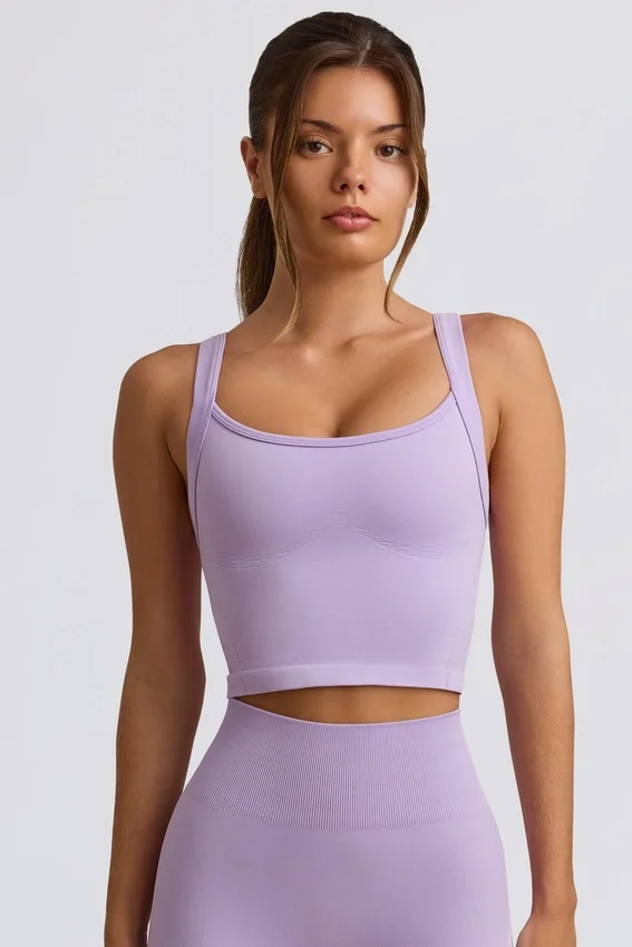 Super Sculpt sömlös lång camisole-top i mjuk lila Super Sculpt sömlös lång camisole-top i mjuk lila