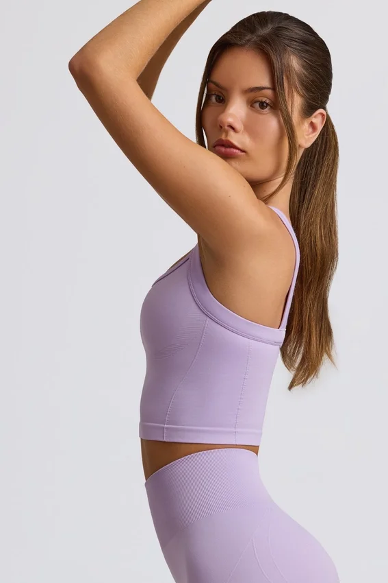 Super Sculpt sömlös lång camisole-top i mjuk lila Super Sculpt sömlös lång camisole-top i mjuk lila