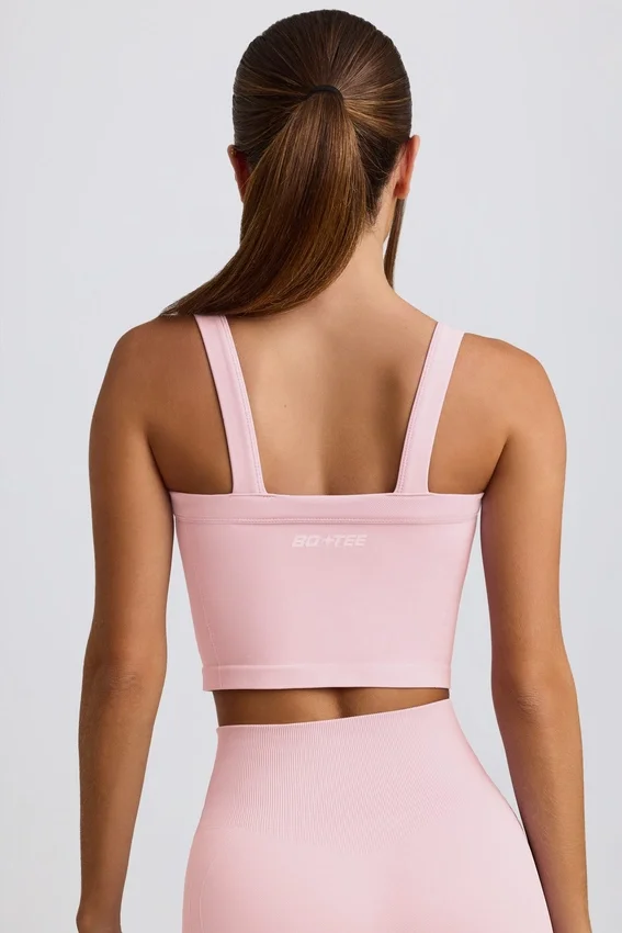 Super Sculpt sömlös lång camisole-top i puderrosa Super Sculpt sömlös lång camisole-top i puderrosa
