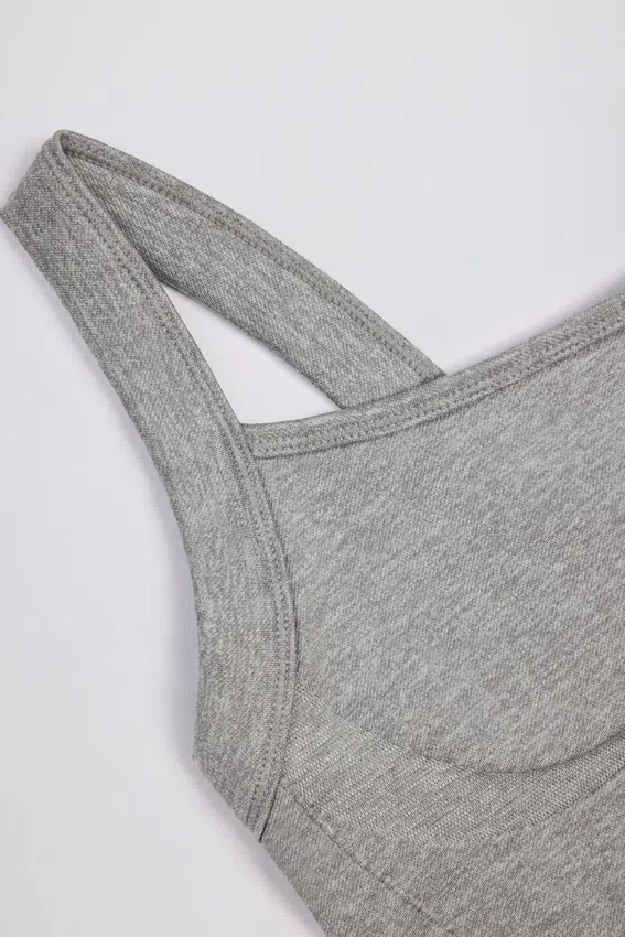 Super Sculpt sömlös långärmad camisole-top i gråmelerad Super Sculpt sömlös långärmad camisole-top i gråmelerad
