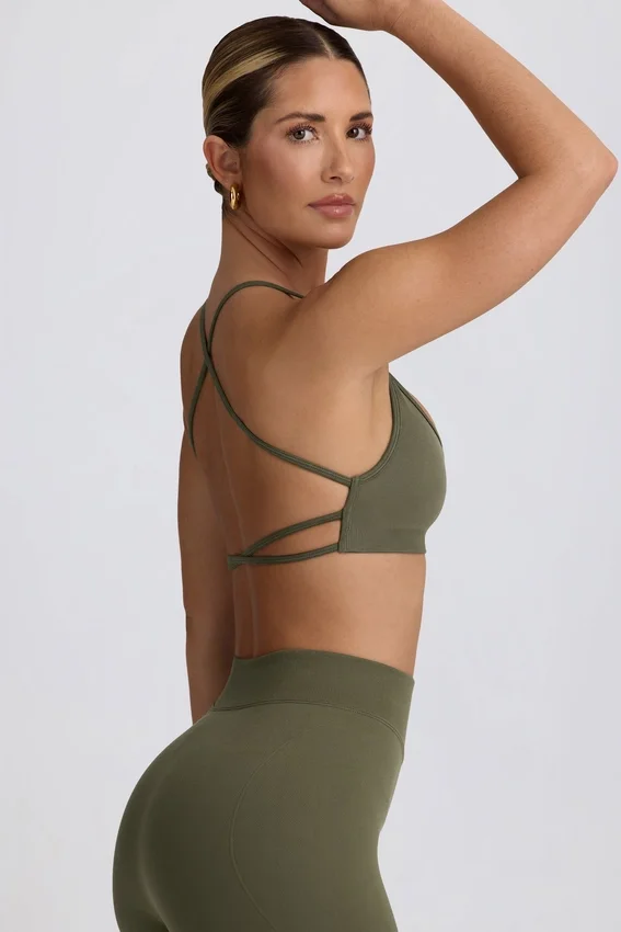 Super Sculpt sömlös rygglös sport-BH i ljusgrönt Super Sculpt sömlös rygglös sport-BH i ljusgrönt