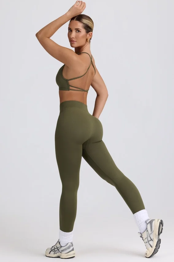 Super Sculpt sömlös rygglös sport-BH i ljusgrönt Super Sculpt sömlös rygglös sport-BH i ljusgrönt